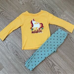 Toddler Girl Long Sleeve Shirt and Pants Set